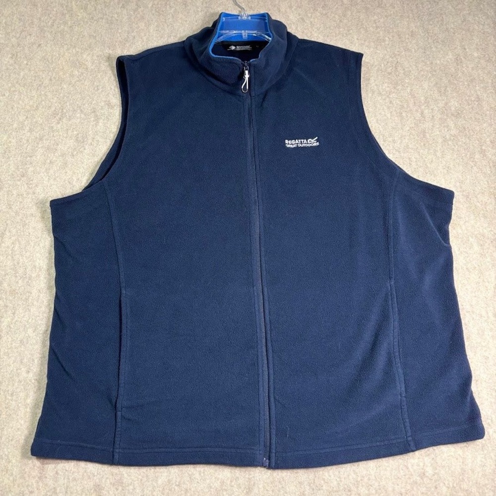Regatta Great Outdoors Fleece Vest Mens 3XL Blue Polyester Full Zip Classic Warm
